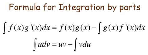 integration by parts formula ncert